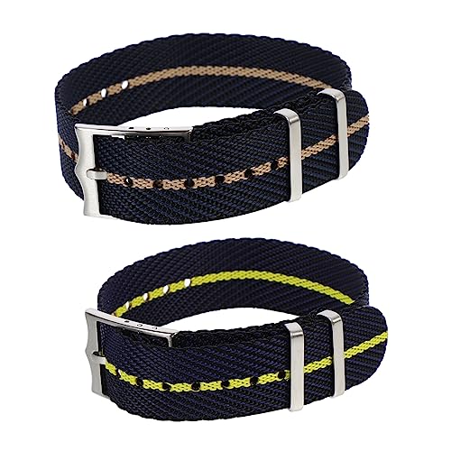 Homoyoyo 2pcs Watch Replacement Bands Soft Breathable Watch Straps Occasions Stylish Colors Comfortable Design