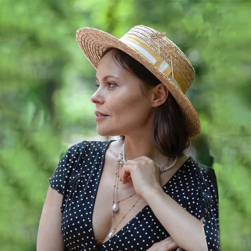 Image of Alilang 2Pcs Classic Hat Pins for Women and Lapel Brooch Set Vintage Style Decorative Stick Pins for Hats Suits Scarves Fitted Hats to Keep Hat in Place
