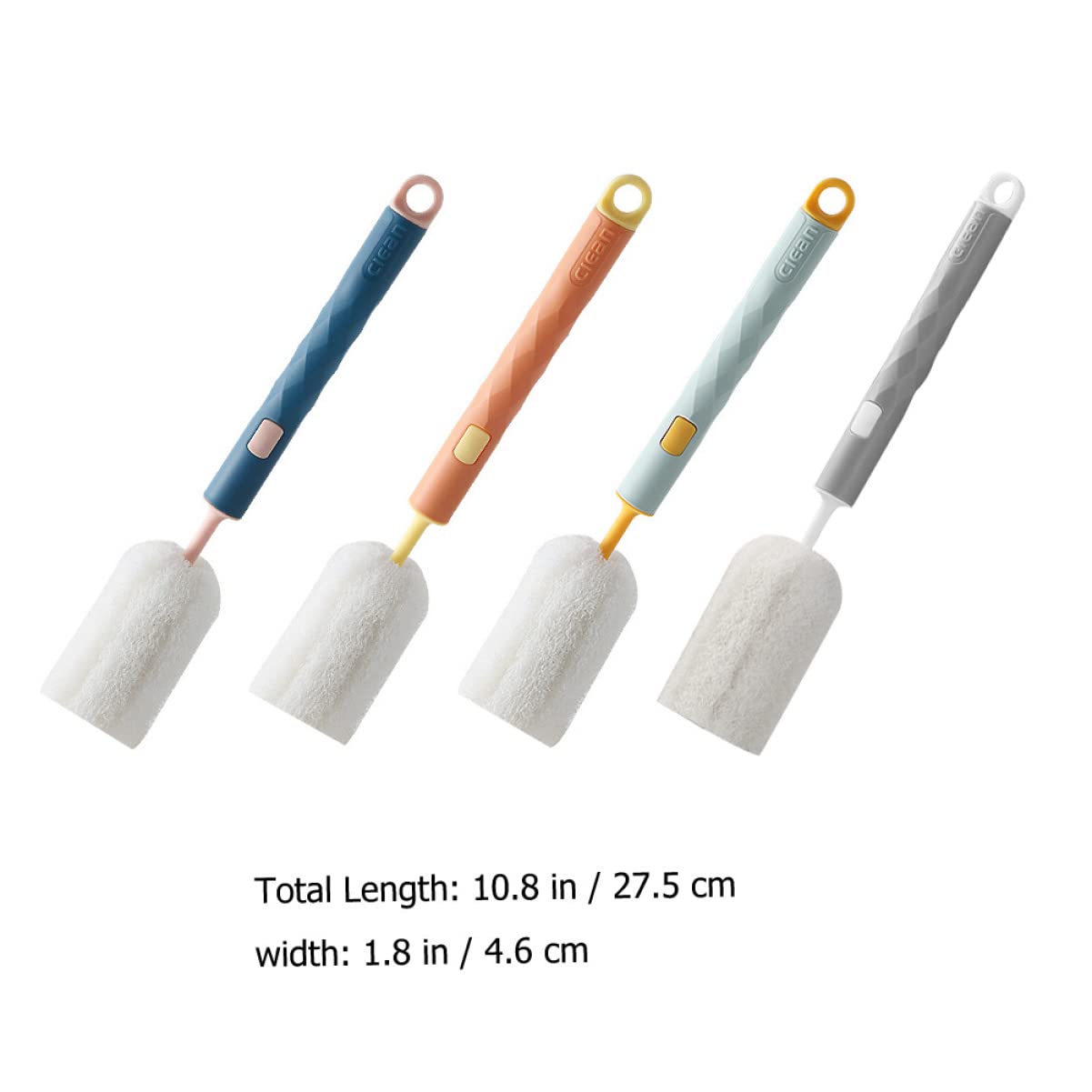 ULTECHNOVO 12piezas Escobilla Para Biberones De Mango De Rainbow Cepillo De Limpieza Para Botellas y Utensilios De Cocina Diseño Colgante y Fácil Almacenamiento