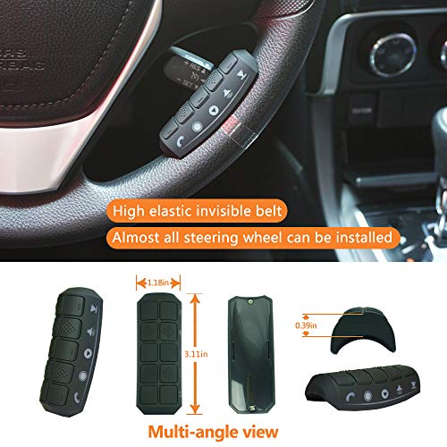 Artolife Bluetooth Button for Steering Wheel, Portable Wireless Bluetooth Car Remote, Phone Calls and Music Controller, Durable Cell Phone Bluetooth Button Steering Wheel Control for iPhone/Android
