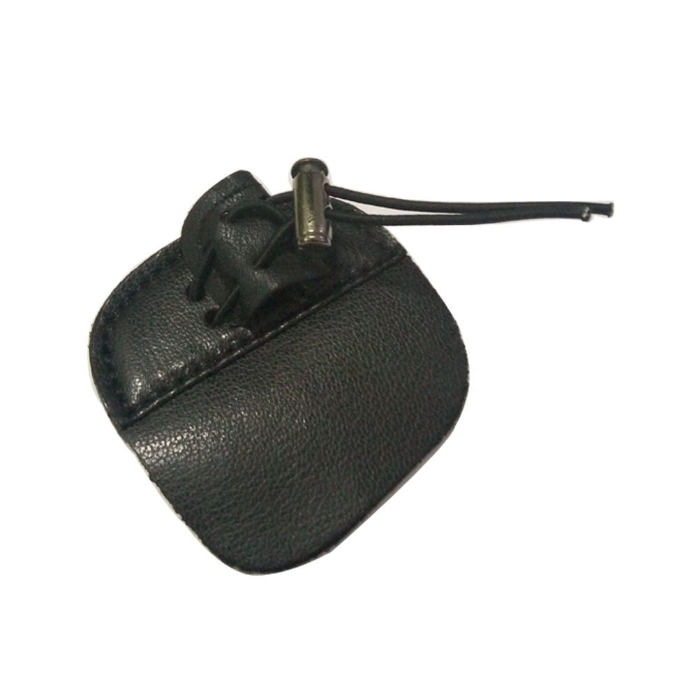 AMEYXGS Boogschieten Vinger Tabs Verstelbare Vinger Guard Lederen Vingerbeschermer voor Recurve Boog Rechterhand (Blauw, S