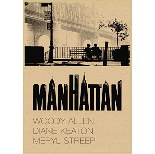 Woody Allen Poster Vintage Retro Antique Wall Poster Sticker Home Decorate Poster Sin Marco Pintura Decoración del Hogar 50X70Cm (N: 4696)