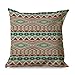 QVOOD Afrikanisch Tribal Ethnisch Kissenbezug Linen Kissenhülle Dekokissen Fall Kissenbezüge Sofakissenbezug Dekokissenbezug für Sofa Couch Auto Schlafzimmer Zuhause Dekor White 45x45cm