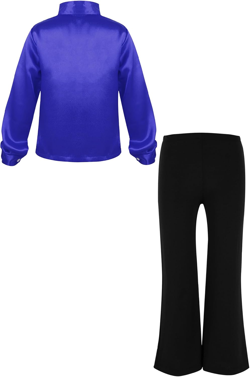 Sparkly Latin Dance Outfits for Boys Girls Sequined Shirts with Trousers Jazz Rumba Salsa Dancewear for Performance