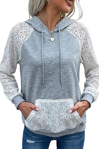 Image of HVEPUO Tie Dye Print Hoodie Long Sleeve Drawstring Pullover Tops Loose Casual Sweatshirt For Women(S-XXL)