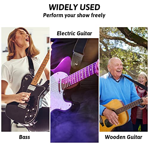 Lot de 4 Sangle de guitare avec extrémités en cuir Courroie de Guitare Longueur réglable avec 10 médiators verrous de… - Les Beatles, Paul McCartney, John Lennon, RIngo Starr, George Harrison Lot de 4 Sangle de guitare avec extrémités en cuir Courroie de Guitare Longueur réglable avec 10 médiators verrous de… – Image 7