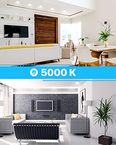 Ensenior 12 Pack 4 Inch Ultra-Thin Led Recessed Ceiling Light With Junction Box, 5000K Daylight, 9W 75W Eqv, Dimmable Can-Killer Downlight, 750Lm High Brightness - Etl And Energy Star Certified #TOP5