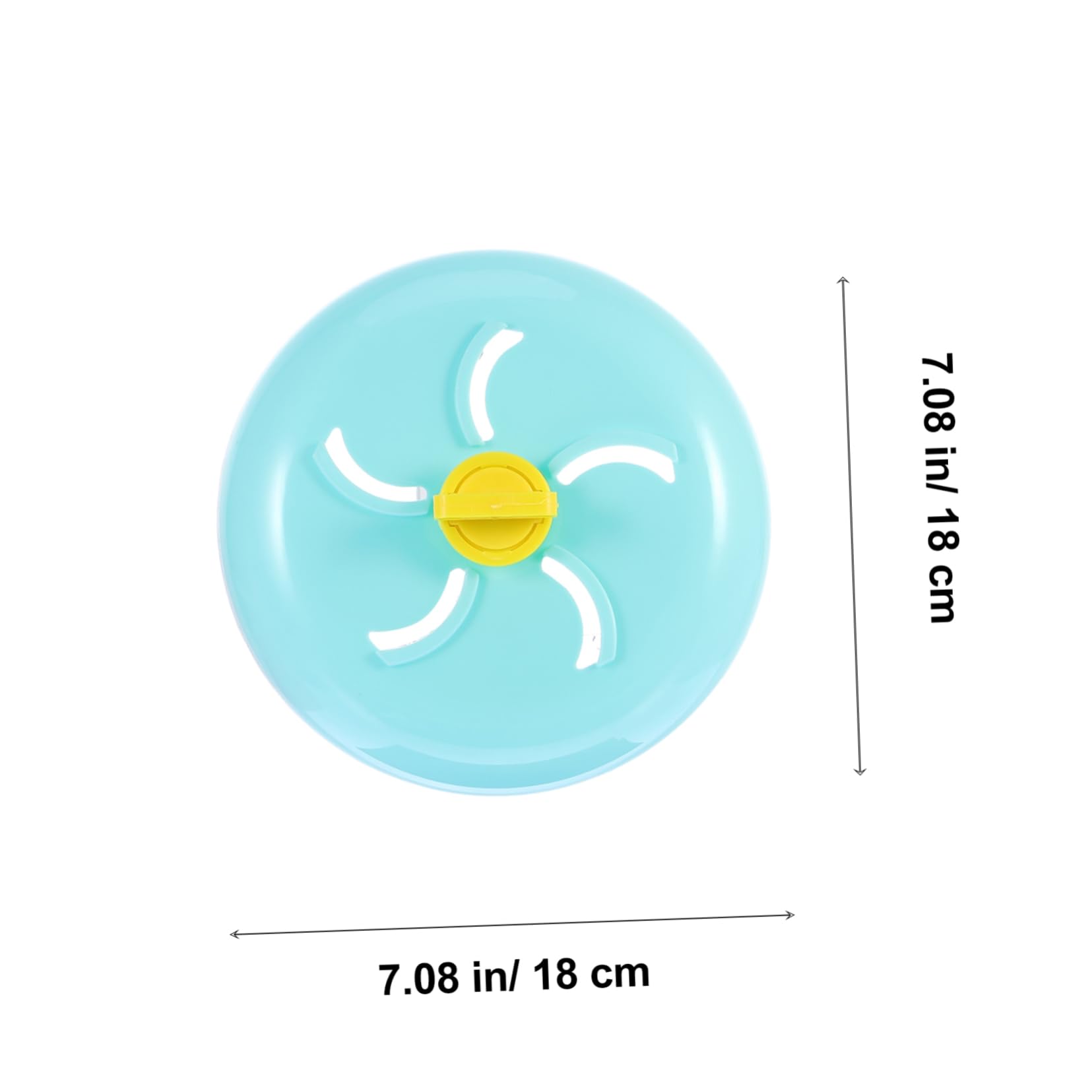 Rueda de Hámster Azul de 18cm en PP para Ejercicio | Segura y Ecológica, Diseño Silencioso, Accesorio para Mascotas Pequeñas Color Aleatorio