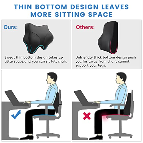 Anzhixiu Lumbar Support Pillow For Office Chair Help Sit More Upright - Lumbar Support Pillow For Scientific Lower Back Support Leaves More Sit Space - Standard #TOP2
