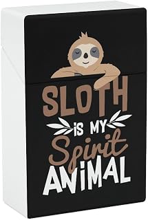 Sloths Spirit Animal Cigarette Case Waterproof Cigarette Holder Box Portable Flip Open Cigarette Pack