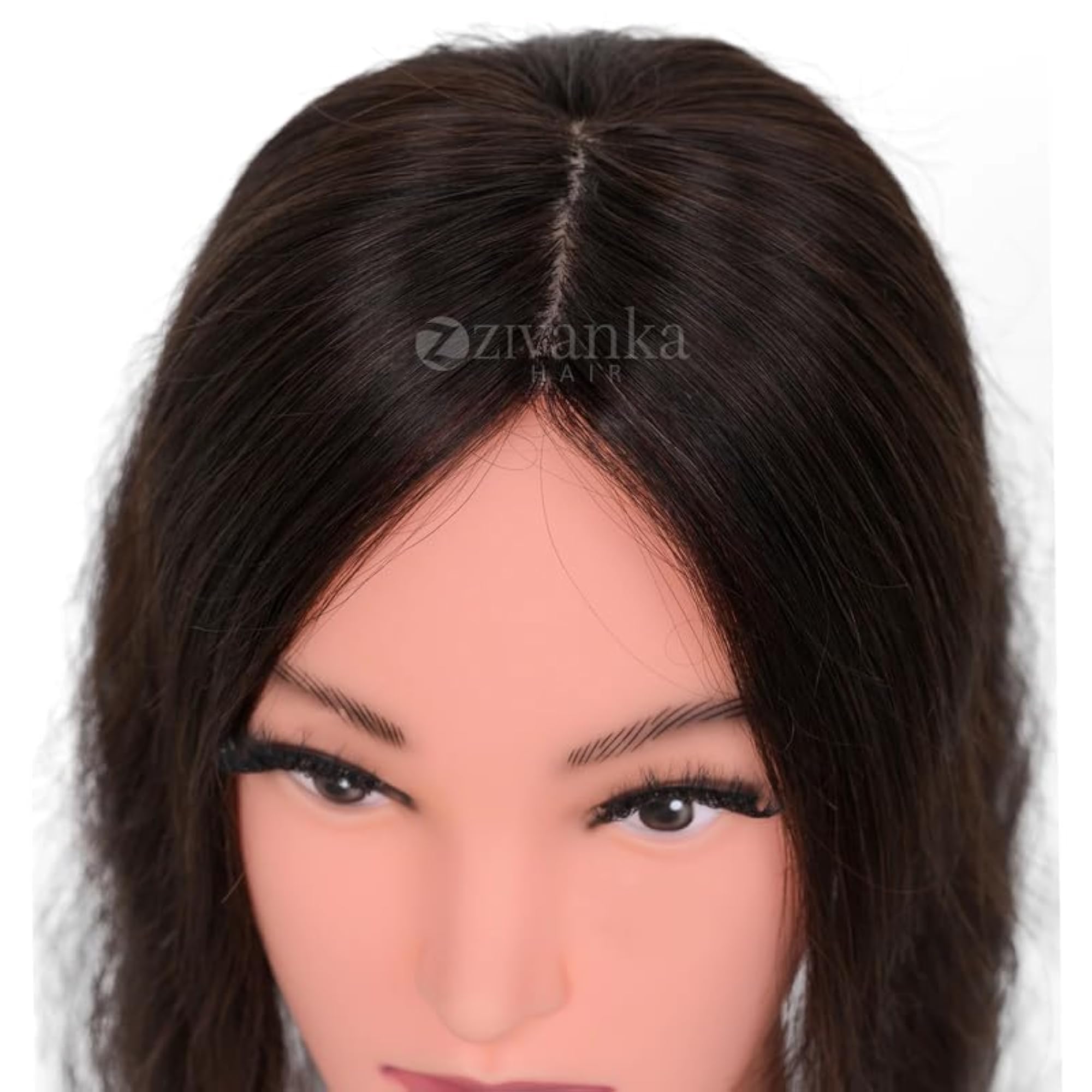 Hair Premium Silk Hair Topper 4" x 5" Wavy Natural Black