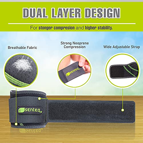 SENTEQ Elbow Brace Support Strap - Forearm Compression Sleeve, Tennis Elbow Brace for Men and Women, Fit Wrap Band for… - Image 5