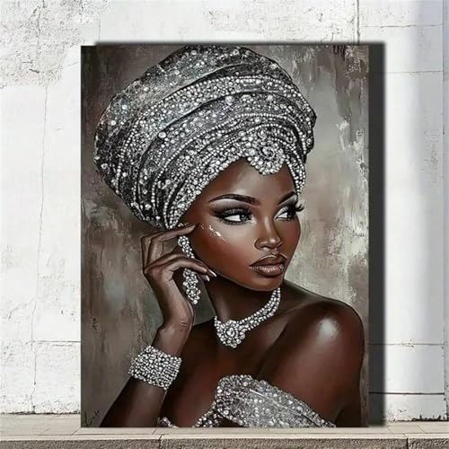 Toile portrait femme africaine élégante TONGYINLI pour salon accueillant