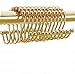 Love Creative Gold Double Glide Shower Curtain Rings Hooks Polished Brass Rustproof Stainless Steel for Shower Curtain Rods 12 Count