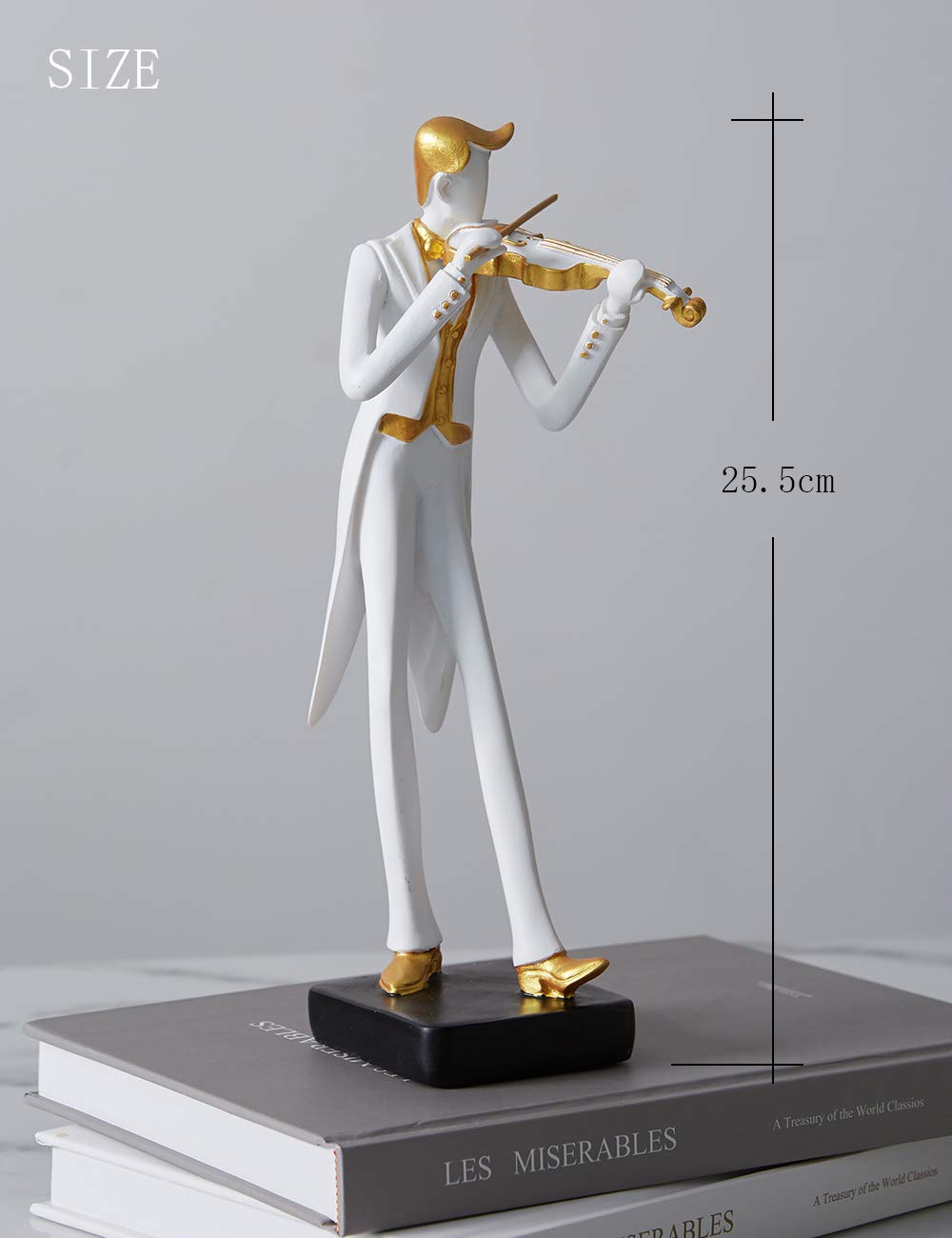 HAUCOZE Adorno Musical Estatua de Músico Escultura Oboe Figura Modern Decoración Arte Hogar Regalo para Estantería Mesa Escritorio 25cm