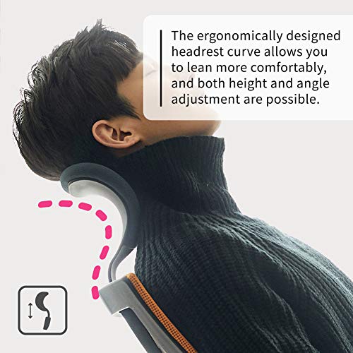 Image of KOAS INCLA Ergonomic Office Desk Chair with Ventilated Mesh Back, Adjustable Armrest(3D), Lumbar Support, Headrest, Grey