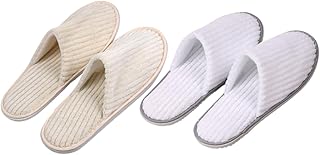 FRCOLOR 4 Pairs Slippers Mens House Slippers Disposable House Slippers Home Slippers Winter Slippers Travel Slippers Hotel Slippers Miss Household Coral Fleece House Slippers