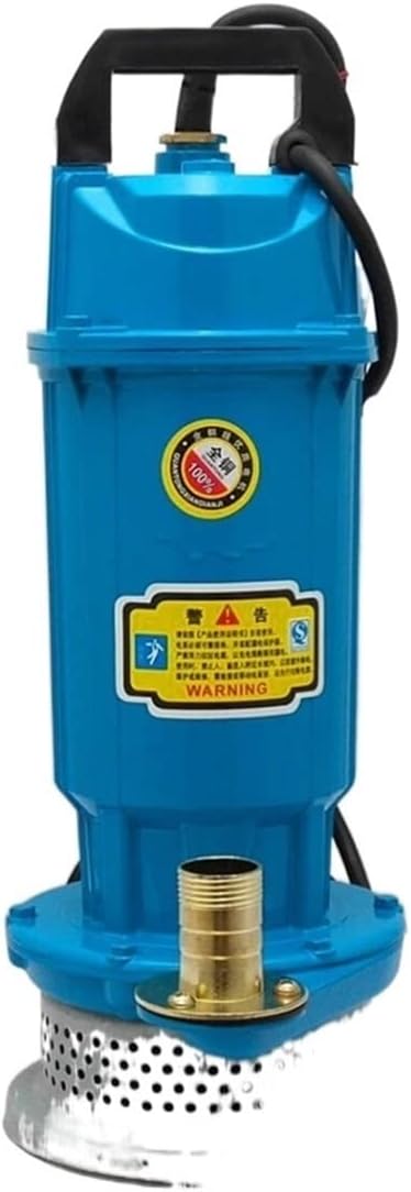 Mini Submersible Portable Electric Water Pump 220V 1.5m3/h 8/15M Domestic Submersible Pump Agricultural Irrigation Well Pumping Submersible Pump QDX-370/750(370W)