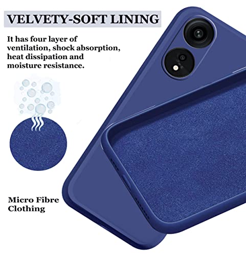 Image of A rtistque Liquid Silicone Back Cover Case for Oppo A1 Pro Matte Shockproof TPU Soft Flexible with Camera Protection - Blue