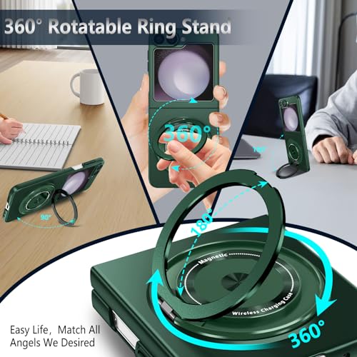 Protection Samsung Galaxy Z Flip 6 antichoc coque rigide pliable 360 vert foncé - 3