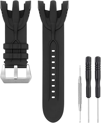 38mm Watch Band Compatible with Invicta, Soft Silicone Rubber Replacement Wrist Strap for Invicta Venom Reserve Chronograph Watch Straps