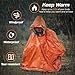 4 Pack Rain Poncho, and Tear Resistant, Retains Body Heat for Camping and Emergencies, Made from PE Material (Army Green & Orange)