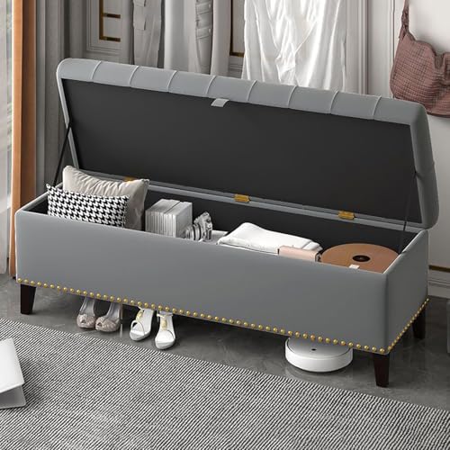 Coffre de rangement ottoman en velours pour optimiser votre salon - 4