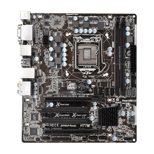 Game Motherboard Fit for ASRock H77M Motherboard +i5 3570 CPU Support LGA 1155 Core I7/i5/i3,Intel H77 Chipset 2xDDR3, PCI-E 3.0,Micro ATX.