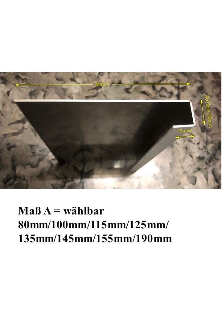 Ortgangbrettverkleidung 2 1mm Alu Ral7016 anthrazit 2m (15/25/100mm)