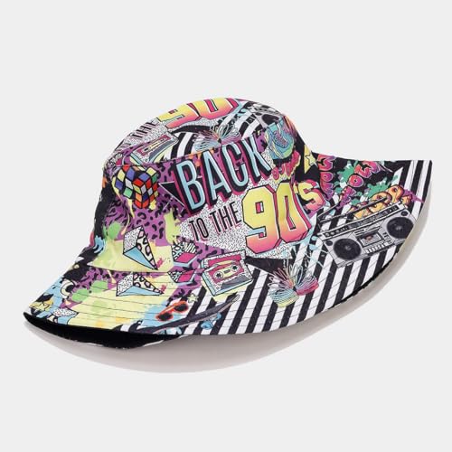 Image of Quanhaigou Bucket Hat for Men Women,Packable Reversible Printed Sun Hats,Fisherman Outdoor Summer Travel Hiking Beach Caps