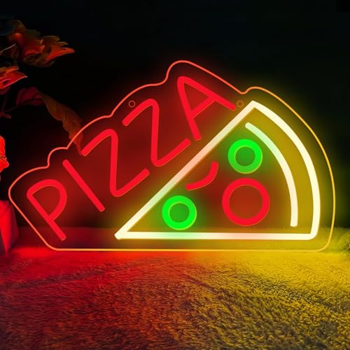 Facile da installare: le nostre luci al neon per pizza devono solo essere collegate a una porta USB, che è possibile collegare a un computer/caricabatterie/power bank per l'uso. La targa al neon per pizza ha due piccoli fori, puoi appenderla a una parete o a uno scaffale con la catena in dotazione