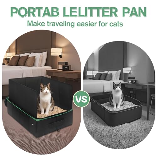 Arenero portátil para gatos ideal para estancias en hoteles y viajes en coche 7