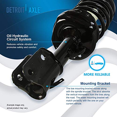 Image of Detroit Axle - Front Struts for 2008 2009 2010 Honda Odyssey Complete 2 Struts with Coil Spring Replacement Quick Install Ready Strut Shock Assembly