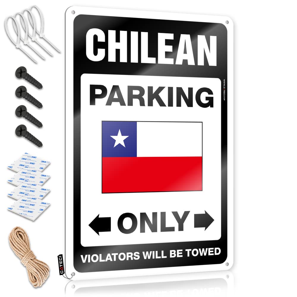 KRAZMURONGD Bar Stuff For Man Cave Chilean Parking Only Tin Sign Retro Metal Signs Bar Rules Sign