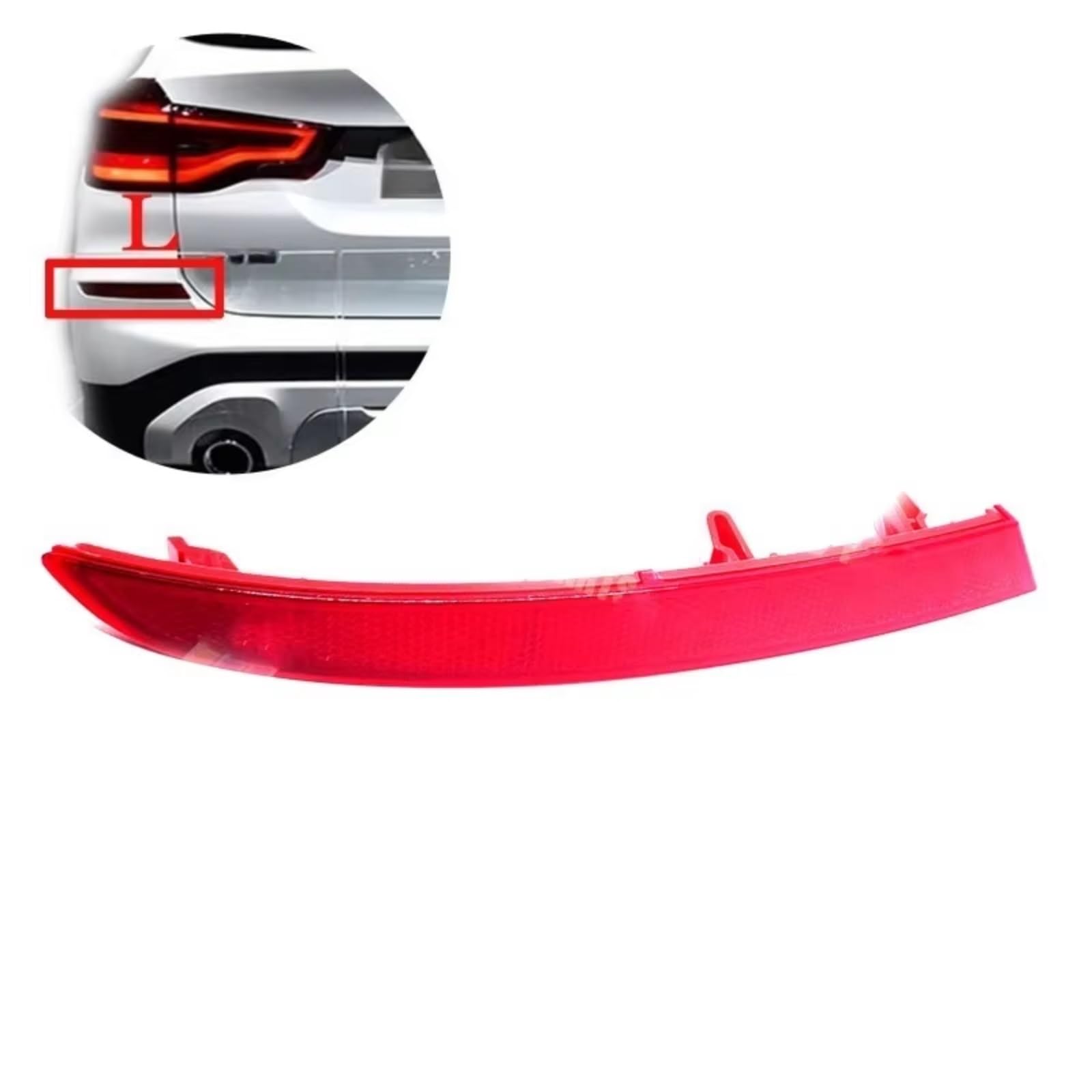 Reflector Trasero Compatible Con Para X3 G01 M40i 2018 2019 2020 2021 Kit Señal Lámpara Parada Reflector Parachoques Trasero Accesorios 63147419927(Right)