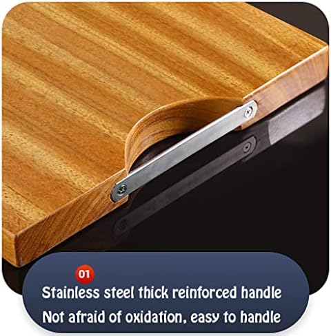 Premium Double-Sided Wooden Chopping Board with Handles - Versatile Cutting Board for Meat, Cheese & Vegetables - Ideal Carving Board for Meal Prep & Kitchen Use