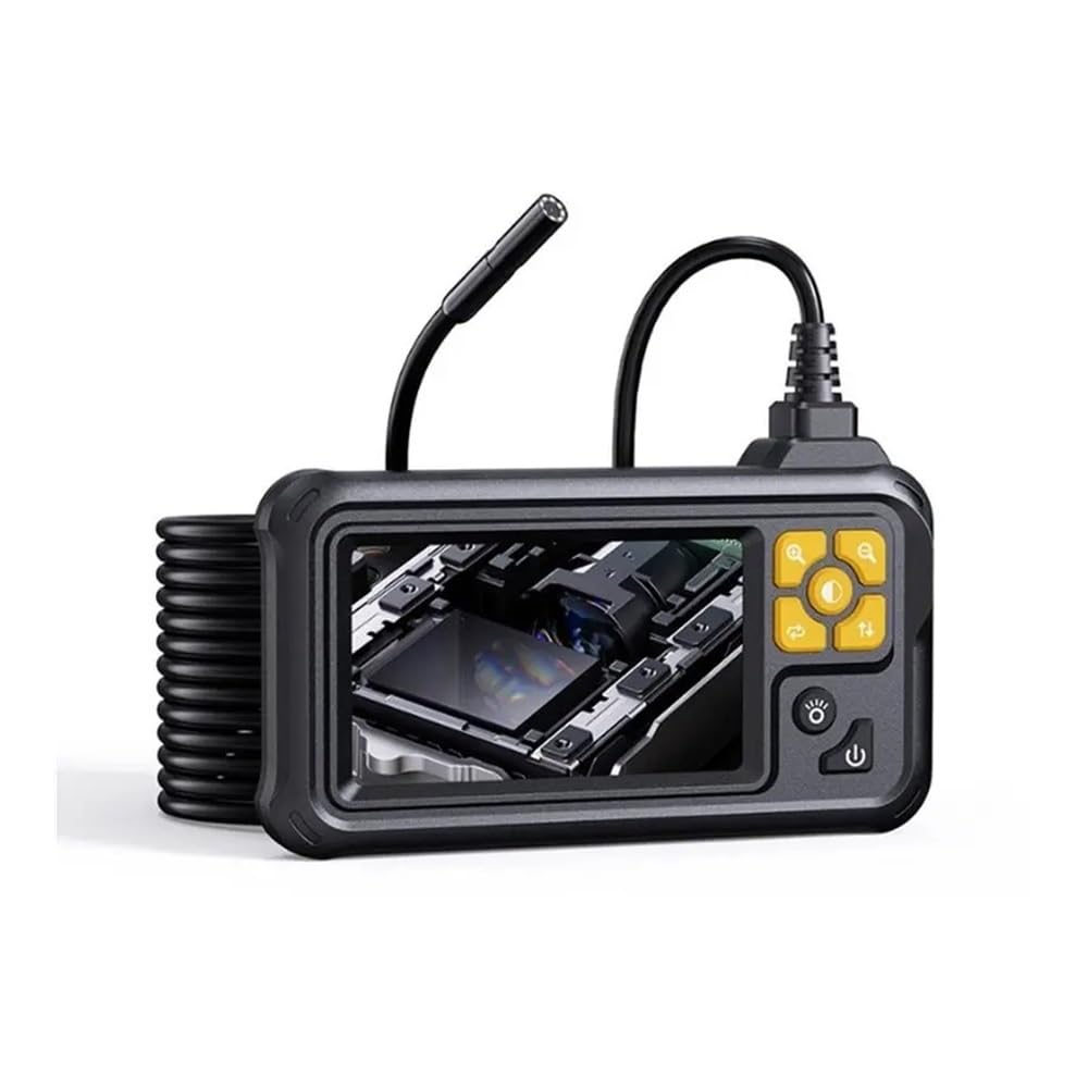Cámara endoscópica 1080P con luz, Pantalla IPS de 4,3", Cable semirrígido de 5 m, boroscopio IP67
