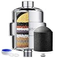 Wheelton Shower Filter - Upgraded Compressed Carbon Shower Head Filter for Hard Water, Remove Chlorine Fluoride to Revitalize Dry Itchy Skin Vitamin C Shower Water Filter