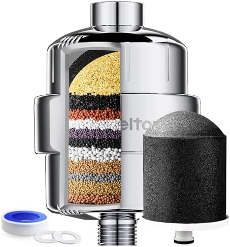 Shower Head Filter For Hard Water Bathroom Accessories Water Filter Vitamin C Replacement Cartridge Remove Chlorine Fluoride Heavy Metals Improves