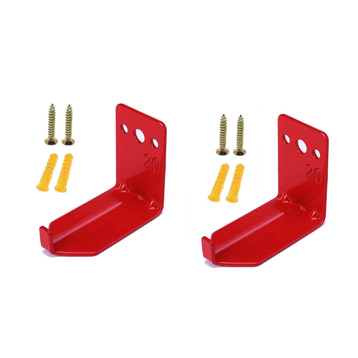 Fire Extinguisher Mount Wall Hook Bracket for Holding up to 20 lbs Extinguishers, Suited for Large and Small Dry Chemical and Water Extinguishers-image-44