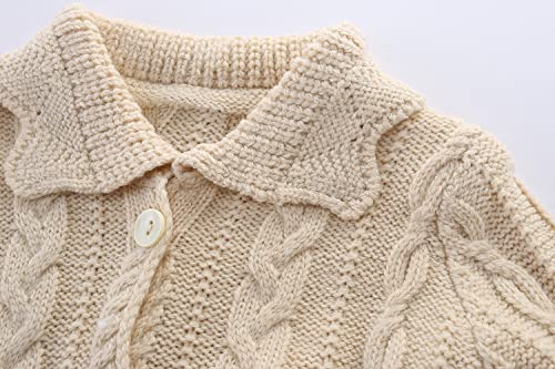 LittleSpring Little Girls Tassel Cardigan Sweater with Hood Sweet Floral Embroidery4