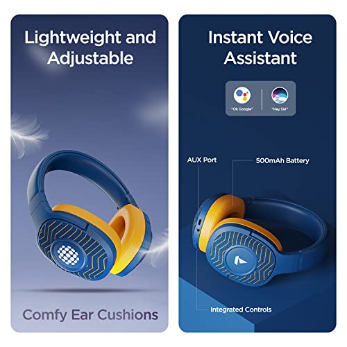 Image of Boat Rockerz 550 Sunburn Edition with 50MM Drivers, 20 Hours Playback, Physical Noise Isolation and Soft Padded Earcups(Jazzy Blue)