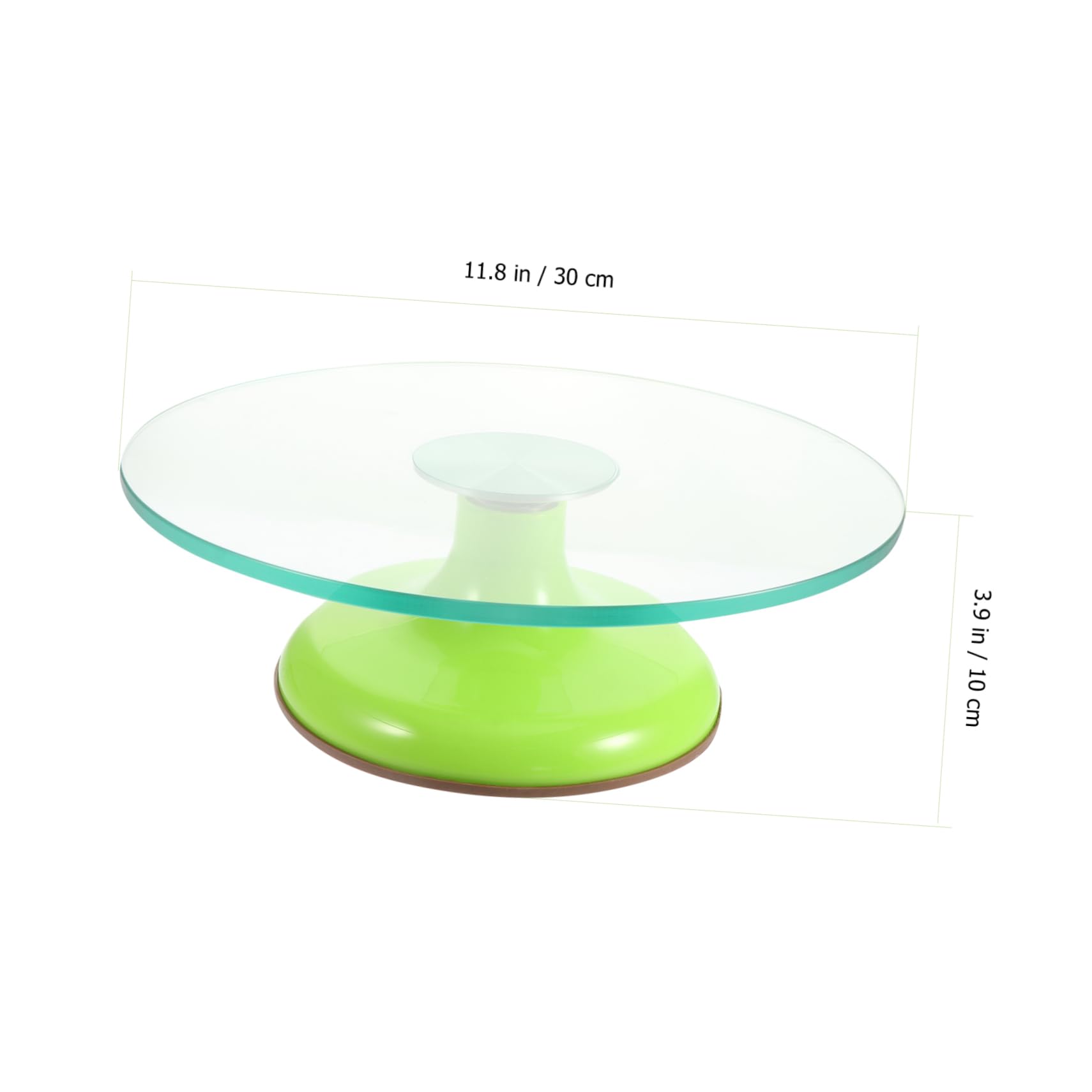 Zerodeko Drehteller für Kuchen aus Glas 12 Zoll Stabile Basis Glatte Oberfläche zum Backen und Dekorieren von Torten
