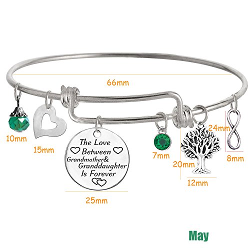 Image of The Love between Grandmother and Granddaughter is Forever Bracelet