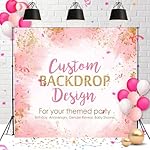 7×5FT Custom Banners Personalized Backdrop Customized Backdrop with Picture Custom Tapestry for Wall Birthdays Anniversaries Graduations Wedding Party Business