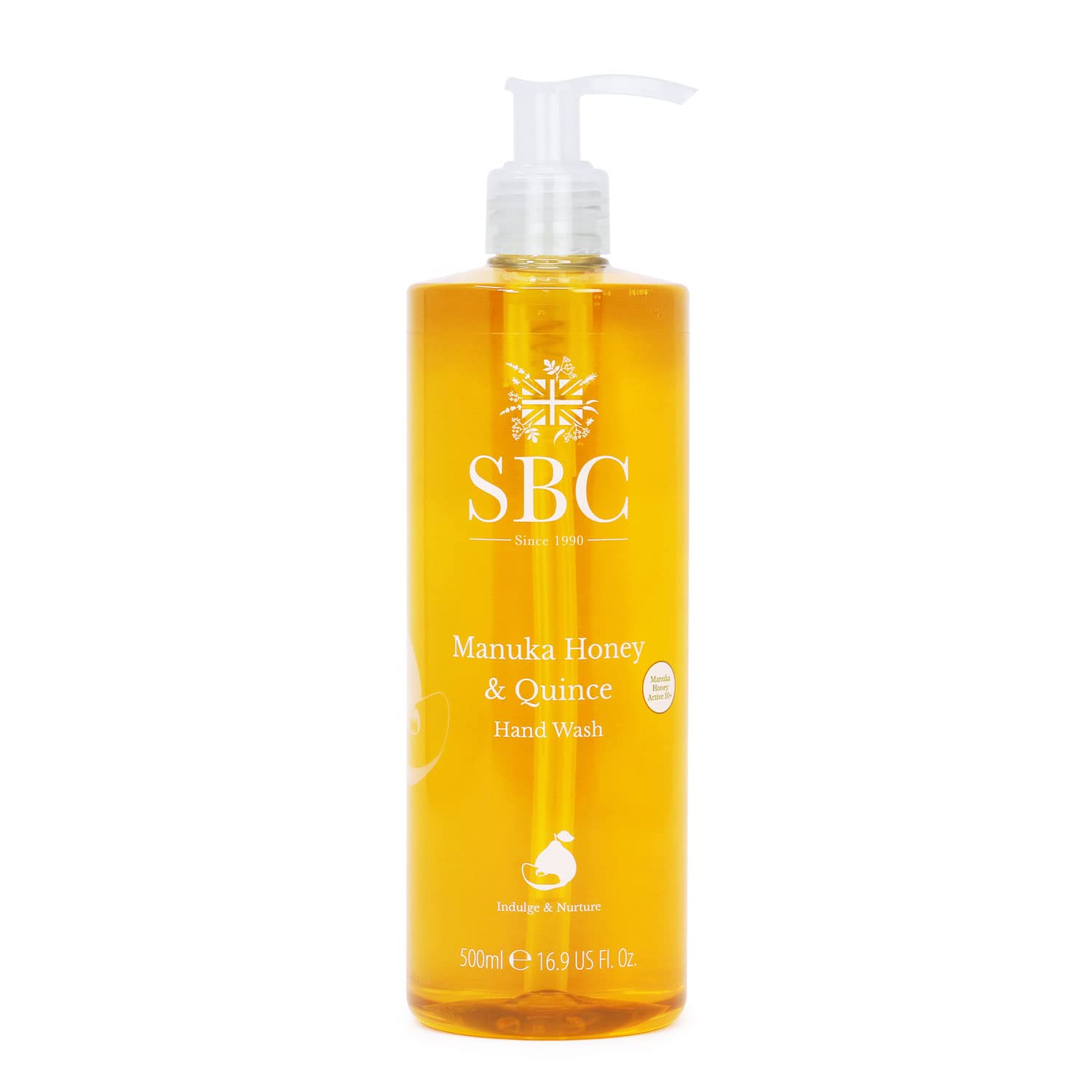 SBC Skincare Manuka Honey & Quince Hand Wash - 500ml | Luxurious Hand Wash For All The Family | Moisturising Hand Soap | Hand Wash For Dry Or Irritated Skin
