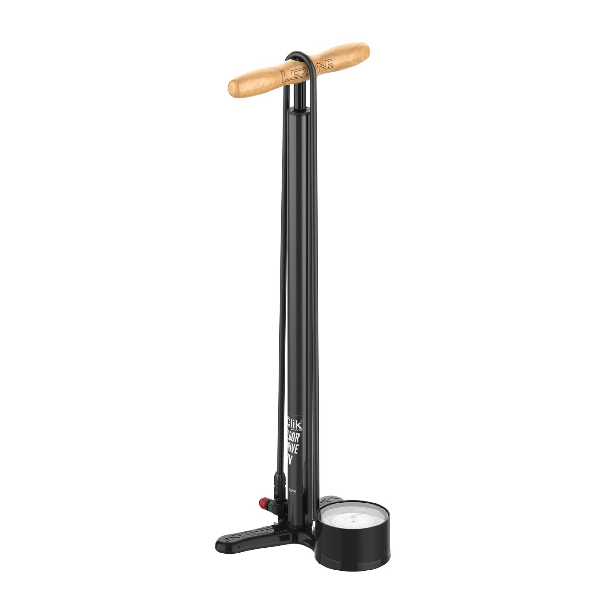 LEZYNE Pompa per bicicletta ad azionamento da terra CLIK - Pompa da pavimento professionale di alta qualità con Chuck ABS Pro Clik per bici da strada, MTB e ghiaia, struttura in acciaio e alluminio