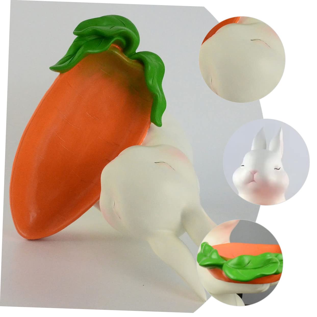 BESPORTBLE Plateau à Clés Lapin De Dessin Animé Assiette De Rangement pour Clés Récipient Décoratif Résine Plateau De Rangement pour Accessoires