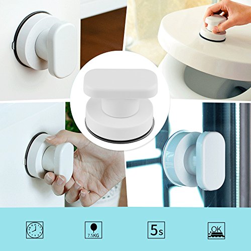 Ddsky Strong Suction Cup Drawer Glass Mirror Wall Tile Handle Bathroom Bathroom Door Handle Glass Door Handle Suction Handle And Handle #TOP3