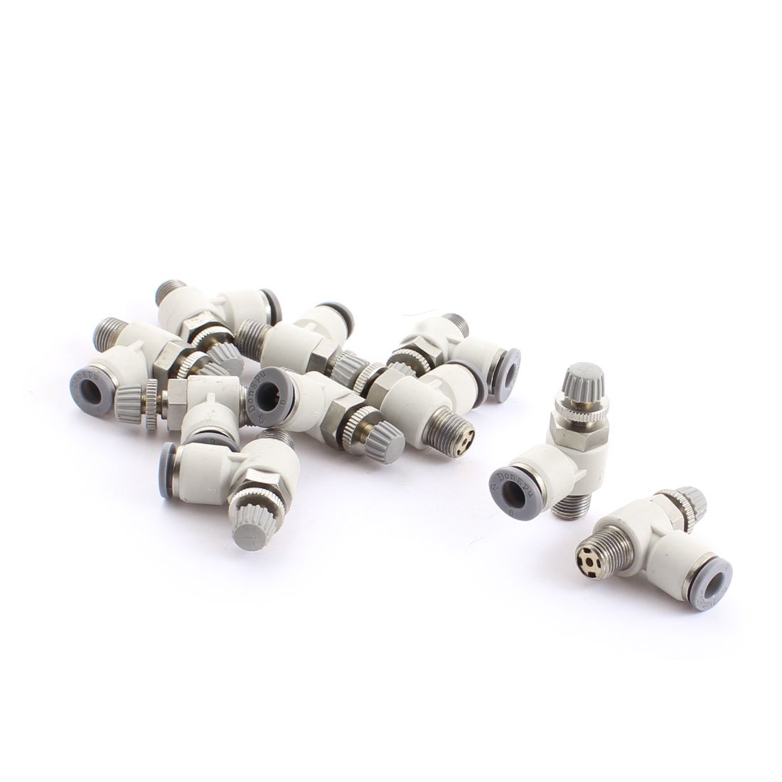 10 Stück SL6-01 1/8 PT männlich 6 mm Rohr pneumatische Durchflussregelventile